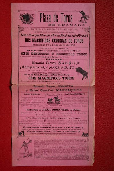 Cartel de toros de Granada