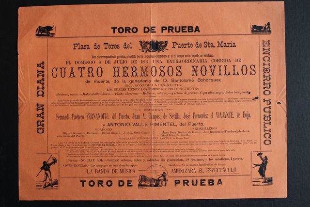 Cartel de toros del Puerto de Santa María. 8 de julio de 1894.