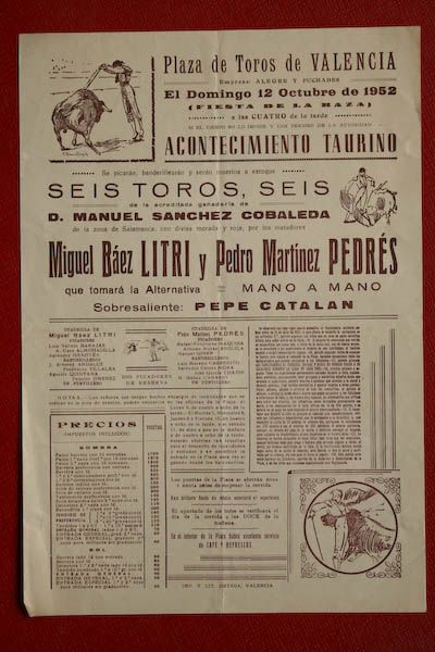 Cartel de toros de Valencia