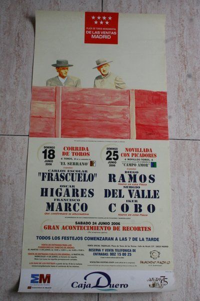 Cartel de toros de Madrid. 18 y 25 de junio de 2006. 