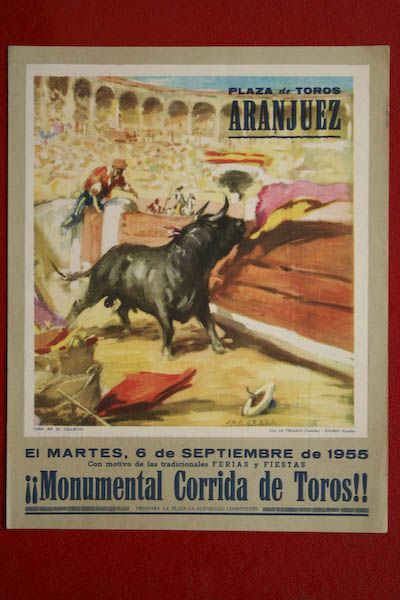 Cartel de toros de Aranjuez