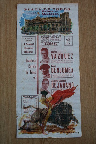 Cartel de toros de Palma de Mallorca. 1968.