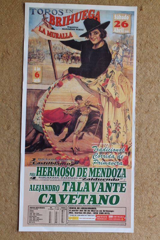 Cartel de toros de Brihuega. La Muralla. 26 de abril de 2008.