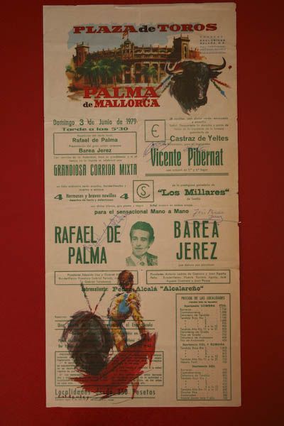 Cartel de toros de Palma de Mallorca