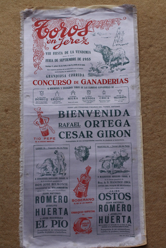 Cartel de toros de Jerez, días 11, 12 y 13 de septiembre de 1955.