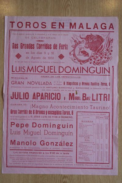 Cartel de toros de Málaga.