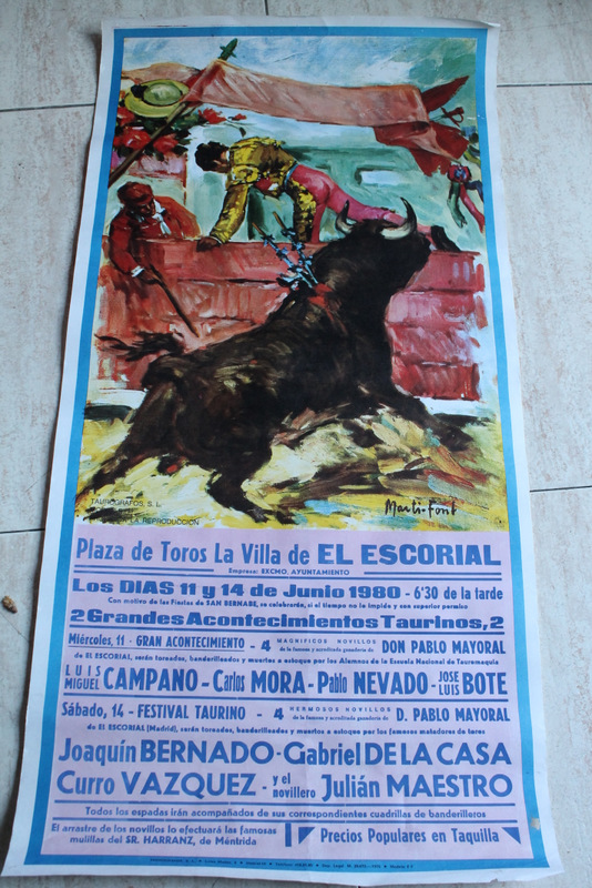 Cartel de toros de La Villa de El Escorial. 11 y 14 de junio de 1980