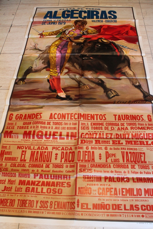 Cartel de toros de Algeciras. Feria y fiestas de junio 1979.