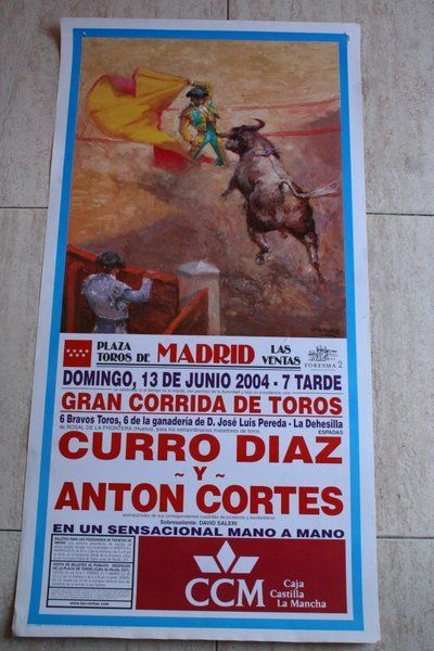 Cartel de toros de Madrid. 13 de junio de 2004. 