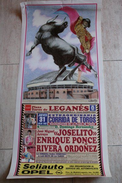 Cartel de toros de Leganés. 31 de julio de 1997. Inauguración de la plaza.