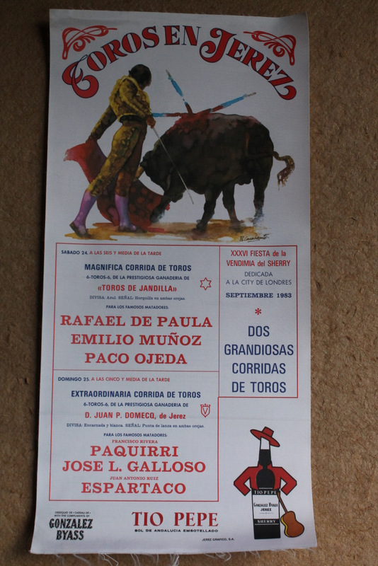 Cartel de toros de Jerez. XXXVI Fiesta de la Vendimia. 24 y 25 de septiembre de 1983.