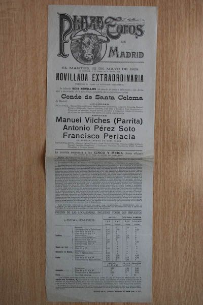 Cartel de toros de Madrid.