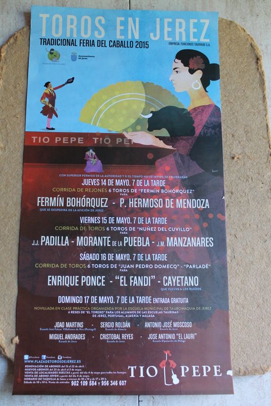 Cartel de toros de Jerez. Tradicional Feria del caballo 2015.