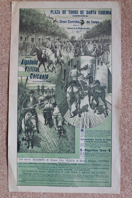 Cartel de toros de Gerona. 8 de mayo de 1902. 