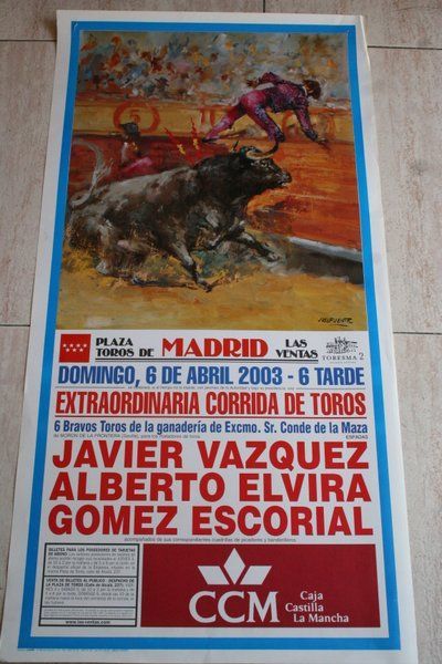 Cartel de toros de Madrid. 6 de abril de 2003.
