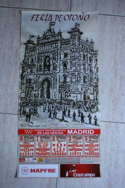 Cartel de toros de Madrid. Feria de Otoño. 30 de septiembre al 3 de octubre de 2010.