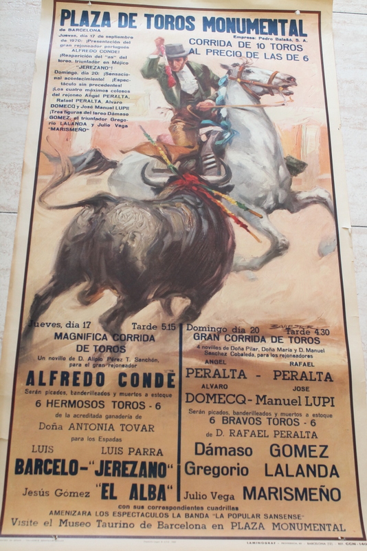 Cartel de toros de Barcelona. 17 y 20 de septiembre de 1970.