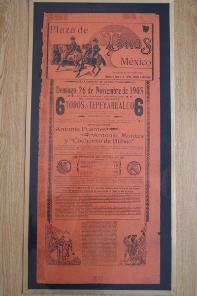 Cartel de toros de México. 1905.