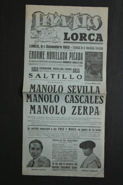 Cartel de toros de Lorca