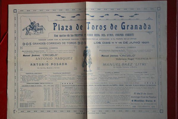 Cartel de toros de Granada