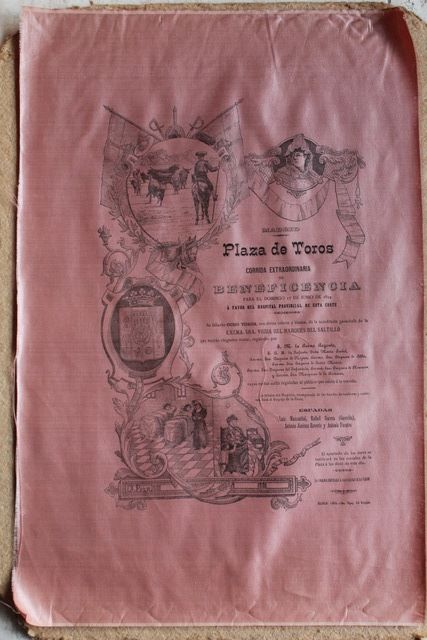 Cartel de toros de Madrid. 1894. Corrida Extraordinaria de Beneficencia para el domingo 17 de junio a favor del Hospital Provincial de esta Corte.