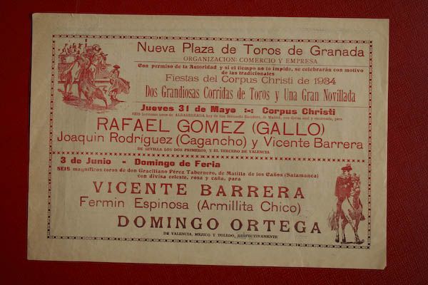 Cartel de toros de Granada