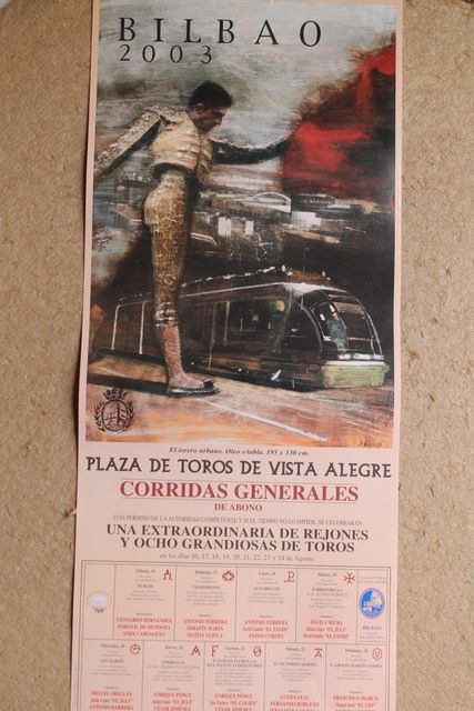 Cartel de toros de Bilbao 2003. Plaza de Toros de Vista Alegre. Días 16 al 24 de agosto de 2003.