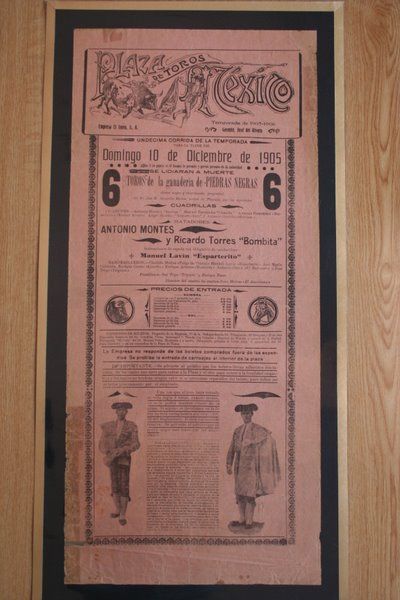 Cartel de toros de México. 1905.
