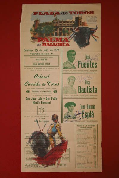 Cartel de toros de Palma de Mallorca