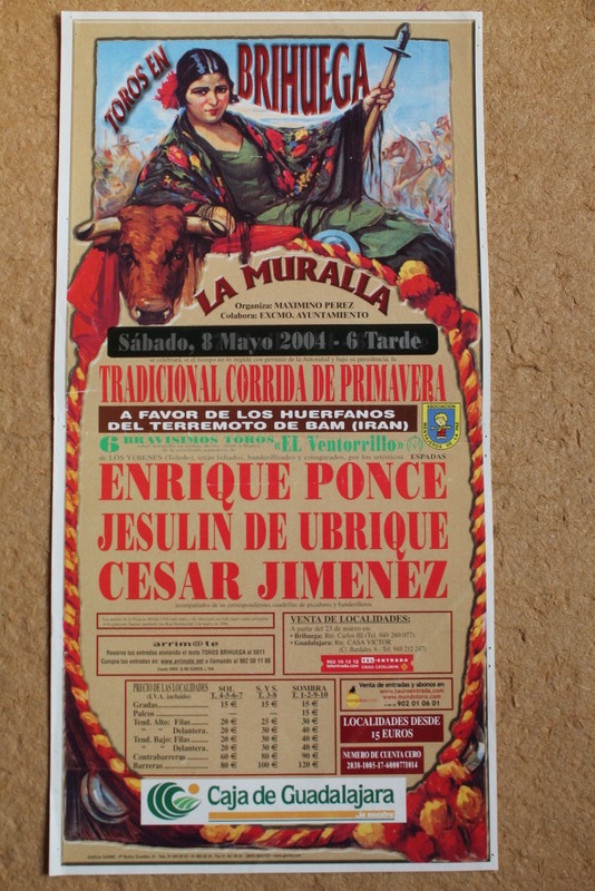 Cartel de toros de Brihuega. La Muralla. 8 de mayo de 2004.