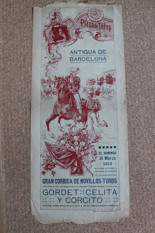 Cartel de toros de Barcelona. 31 de marzo de 1912.