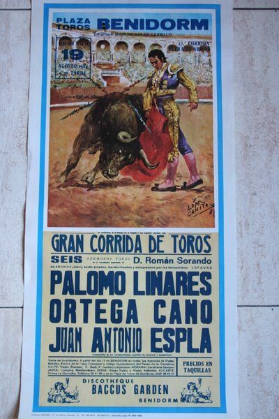 Cartel de toros de Benidorm. 19 de agosto de 1984.