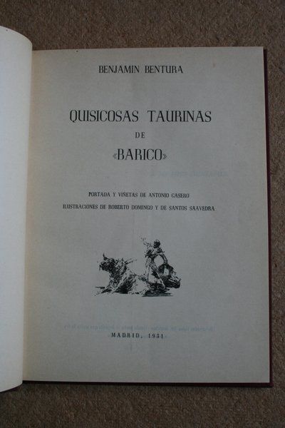 Quisicosas taurinas de "Barico".