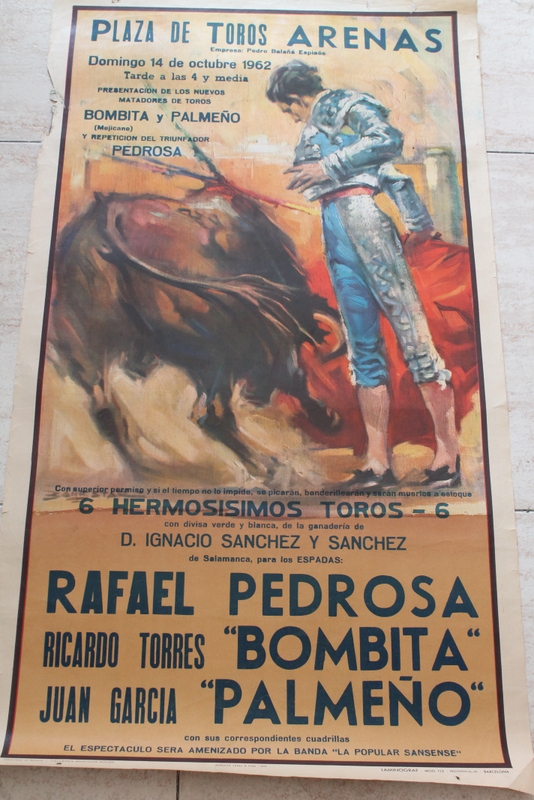 Cartel de toros de Barcelona. 14 de octubre de 1962.