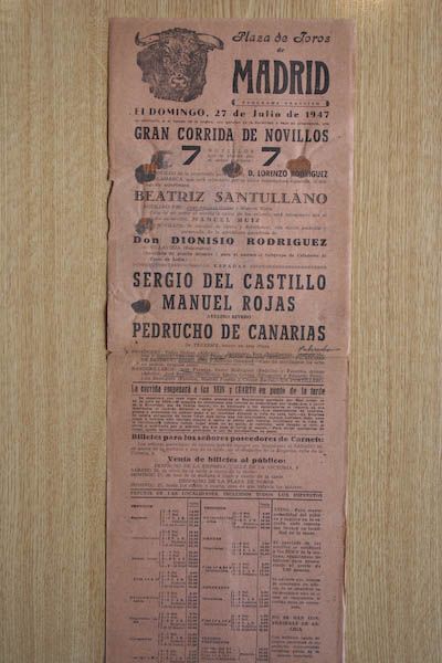 Cartel de toros de Madrid.