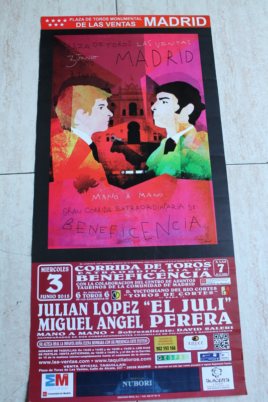 Cartel de toros de Madrid. Las Ventas. 3 de junio de 2015. Gran Corrida extraordinaria de Beneficencia.