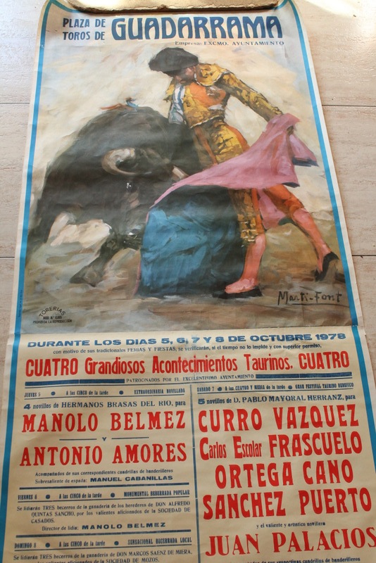 Cartel de toros de Guadarrama. 5, 6, 7 y 8 de octubre de 1978. 