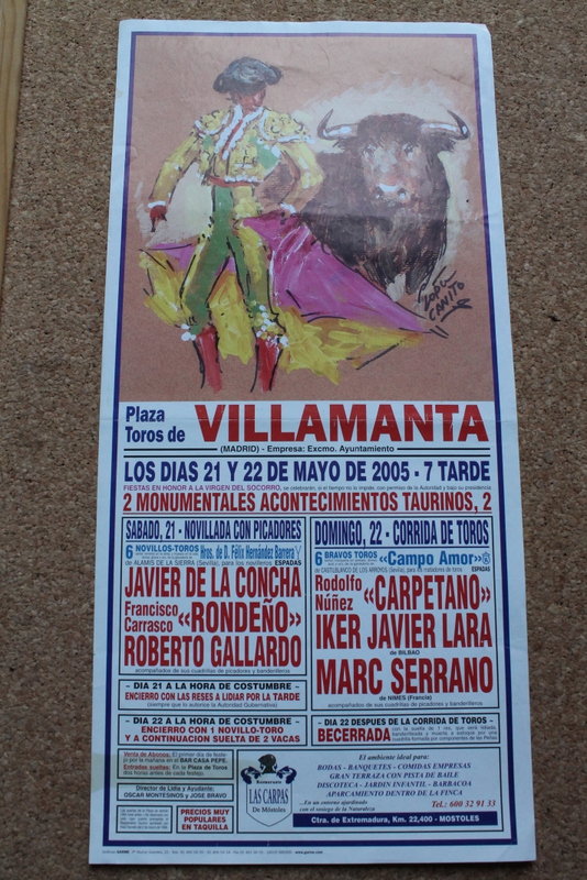 Cartel de toros de Villamanta. 21 y 22 de mayo de 2005.