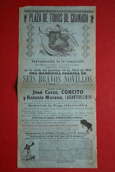Cartel de toros de Granada