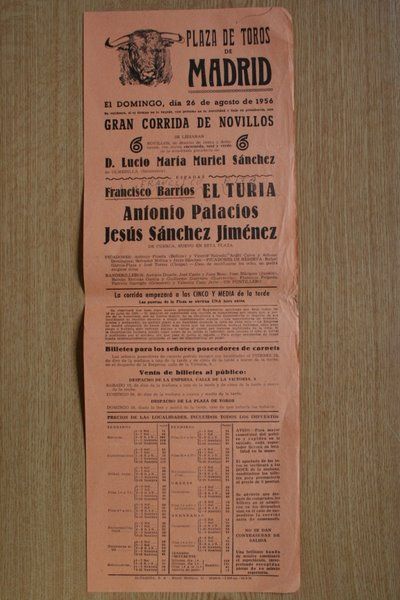 Cartel de toros de Madrid.