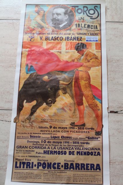 Cartel de toros de Valencia. 9 de mayo de 1998.