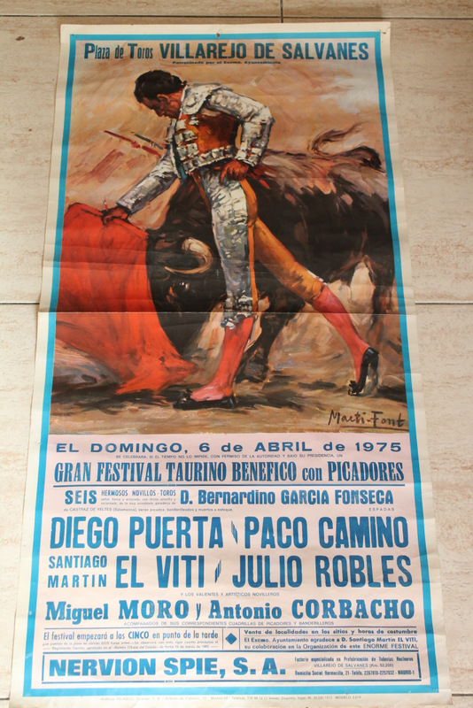 Cartel de toros de Villarejo de Salvanés. 6 de abril de 1975. 
