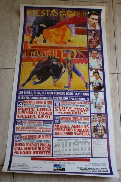 Cartel de toros de Valdemorillo. Fiestas patronales de San Blas 2006.