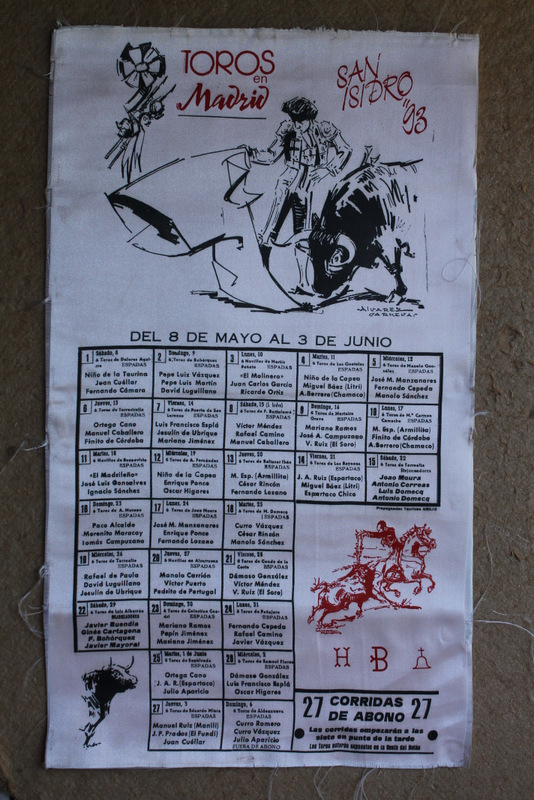 Cartel de toros de Madrid. Feria de San Isidro 1993.