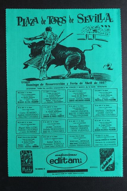 Cartel de toros de Sevilla. Domingo de Resurrección y Feria de Abril de 1967. 26 de marzo a 4 de mayo.