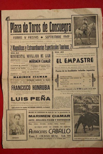 Cartel de toros de Consuegra