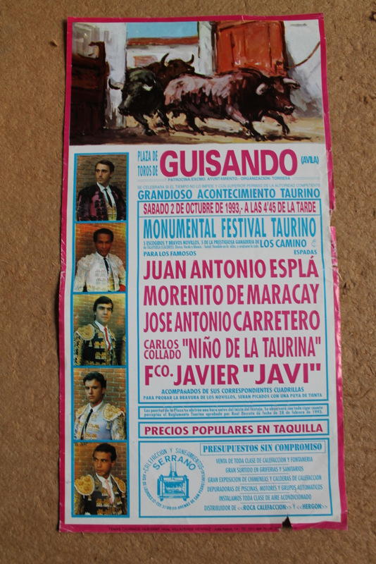 Cartel de toros de Guisando. 2 de octubre de 1993.