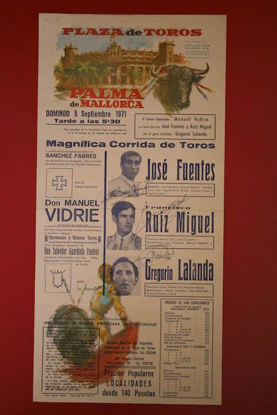 Cartel de toros de Palma de Mallorca