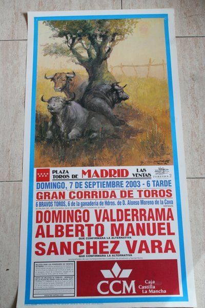 Cartel de toros de Madrid. 7 de septiembre de 2003.