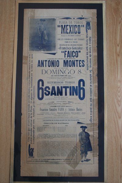 Cartel de toros de México. Presentación del aplaudido matador Francisco González Faico. 1903.